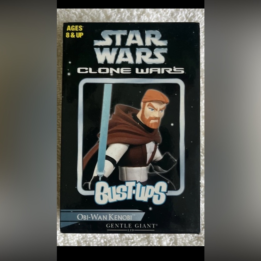 Star Wars Clone Wars Bust-Ups - Rare Obi-Wan Kenobi 2006 - Gentle Giant